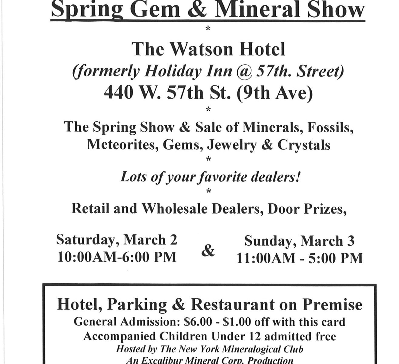 Spring NYC Mineral SHow